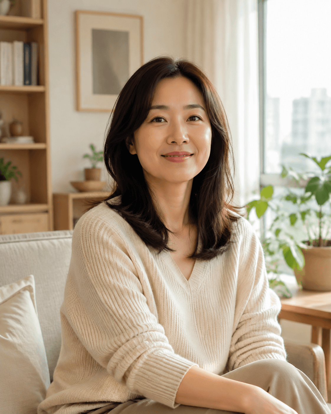 정리 서비스를 이용하는 고객을 표현한 이미지